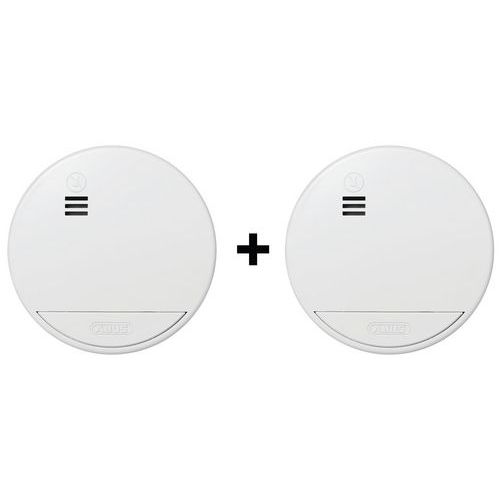 Abus 2 Détecteur De Fumée - Batterie Lithium - Lot De 2 - Abus