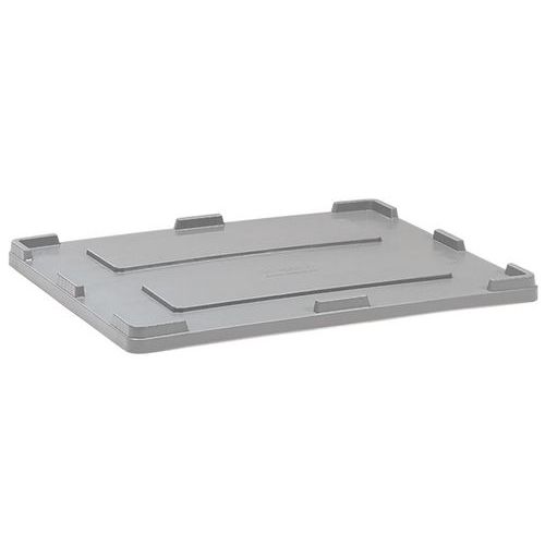 Couvercle pour caisse-palette Smartbox PEhd Gris 1000x1200mm - Résistant et Durable