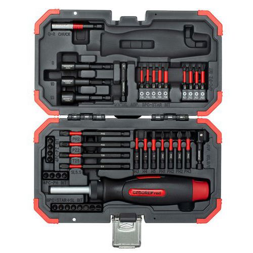 GedoreRed - Jeu d'embouts de torsion 43 pièces - R33003043 - Polyvalent et Durable