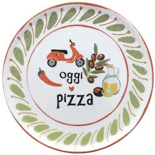 Lot de 6 - Assiette À Pizza Porcelaine Cinzia Oggi - 33 Cm