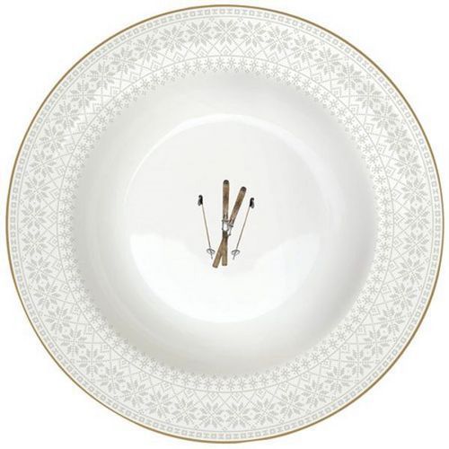 Lot de 6 - Assiette À Soupe Décor Chalet - 215cm