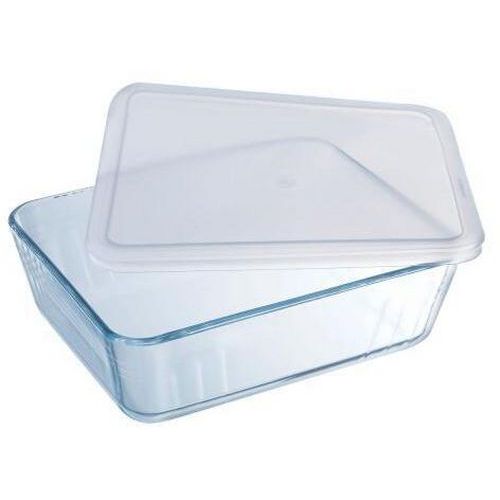Plat Rectangulaire Avec Couvercle Plastique - 19x14cm