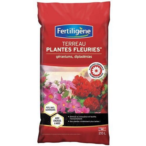 Terreau Plantes Fleuries Géraniums Dipladénias - 20l