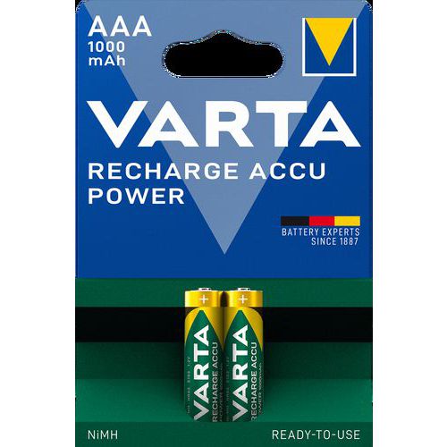 Blister 2 piles rechargeables Varta AAA (LR03) thumbnail image 1