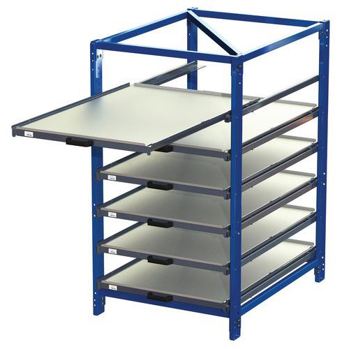 Actiwork - Rayonnage à tiroirs 200kg - 6 tiroirs - 1500x900x1206mm - Éco-responsable