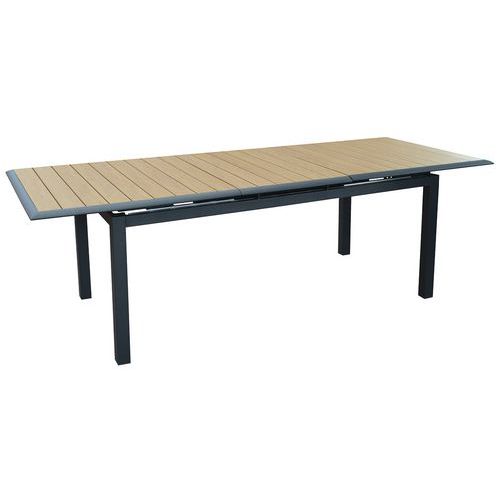 Table Louisiane Ii 187/247 Cm Chassis Graphite/plateau Oak