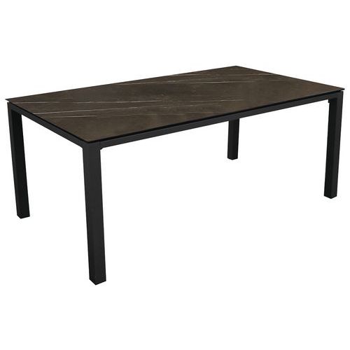 Table Stonéo 180x100 Châssis Alu/plateau Kedra Abyssal