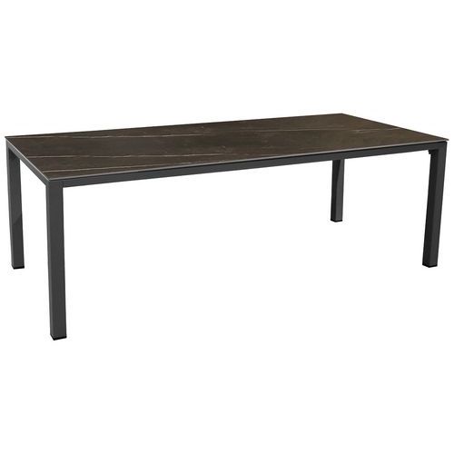 Table Stonéo 220x100 Châssis Alu/plateau Kedra Abyssal