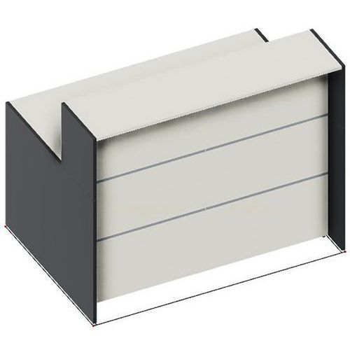 Banque D'accueil Bari - Module Droit Compact Anthracite