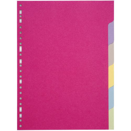 Intercalaire Carte Recyclée 170g A4 6 Positions