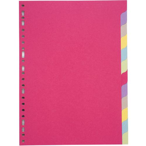 Intercalaire Carte Recyclée 170g A4 12 Positions