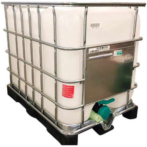 Cuve palette plastique alimentaire IBC - 640L - Polyéthylène haute densité - Usage alimentaire - Blanc