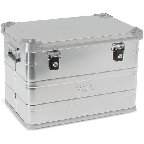 Viso - Malle Aluminium 76L - Transport Chantier Stockage - Robuste et Durable
