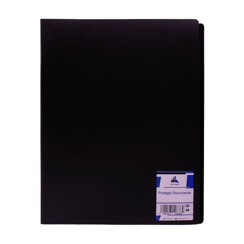 Reliure Plastique 20 Volets A4 - Noir