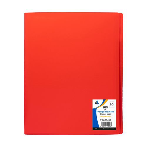 Reliure Plastique 80 Volets A4 - Rouge