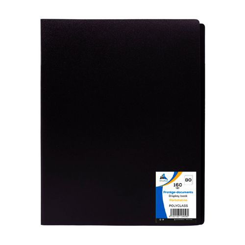Reliure Plastique 80 Volets A4 - Noir