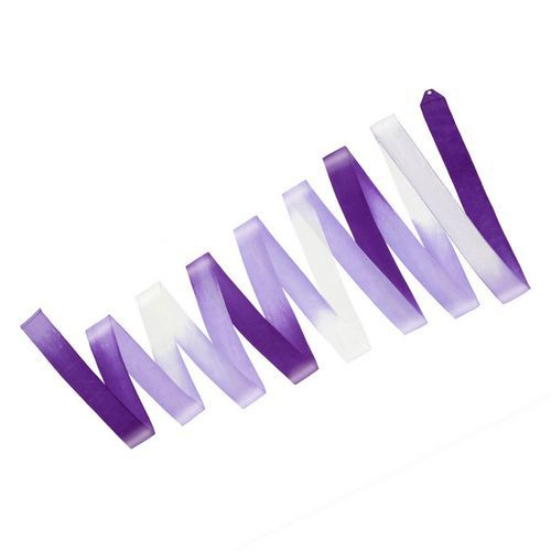 Ruban Gr De Compétition En Soie - 6 M - Blanc/violet