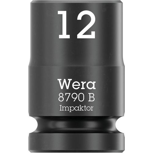 Wera - Douille 3/8 Impaktor 12mm - 6 pans - 30mm Longueur - Haute Performance