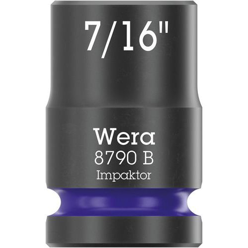 Wera - Douille 3/8 8790 B Impaktor 7/16 - 6 pans - 30mm longueur - Outillage à main résistant