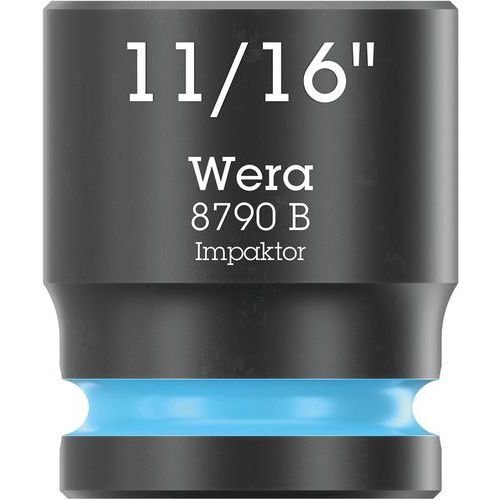 Wera - Douille 3/8 Impaktor 11/16 - 6 pans - 30mm Longueur - Haute performance