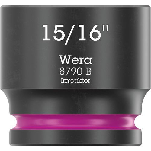 Wera - Douille 3/8 Impaktor 15/16 - 6 pans - 32mm Longueur - Haute Performance