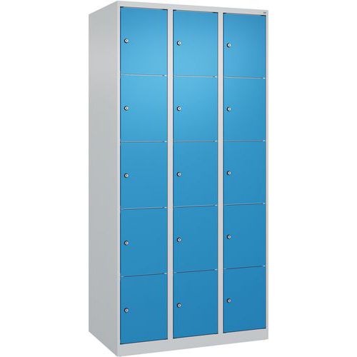 Armoire À Casiers Classic Plus-15 Casiers-ral7035-ral5012