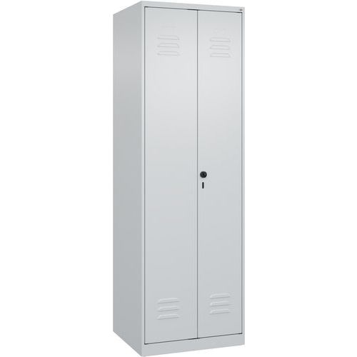 CP - Armoire Vestiaire Classic PLUS - 2 Colonnes 60cm Gris Clair - Acier Laqué - Monté - 10 Ans Garantie