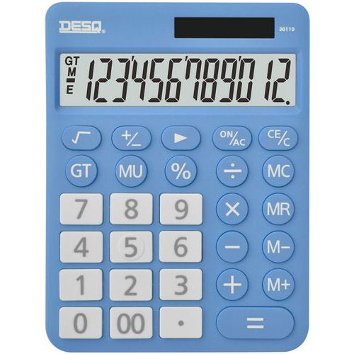 Calculatrice New Generation 12 Chiffres Bleue Glacée - Desq