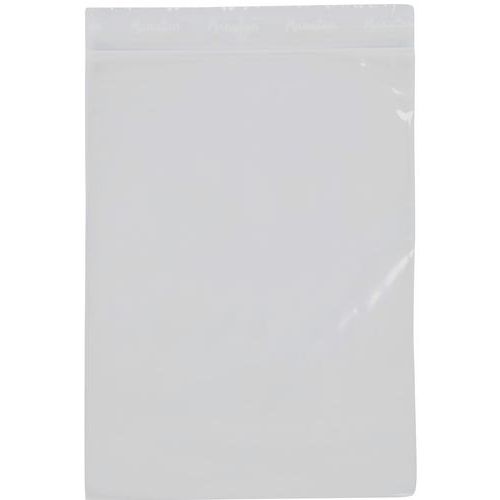 Manutan Expert - Sachets Zip Transparent 250x180mm - Polyéthylène 50µm - Emballage 100% Recyclable