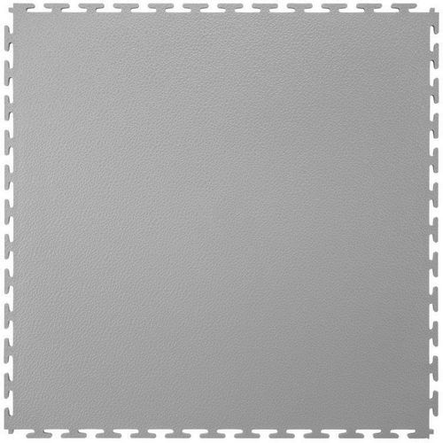 Coba - Dalle PVC Tough-Lock texturé Gris Clair - 50x50cm - 7mm Épaisseur - Facile à poser