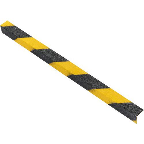 Coba - Nez de marche anti-dérapant haute visibilité - 1m x 55mm - Noir/Jaune - Sécurité renforcée