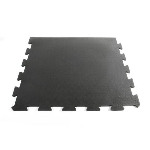 Coba - Dalle de sol industrielle en caoutchouc noir 61x61cm - Ultra-résistante 10mm - Idéale pour ateliers