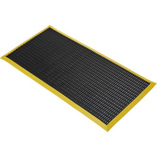 Coba - Tapis anti-chute Cobamat Workstation Heavy - 0,6m x 1,2m - Polyéthylène Noir/jaune - 25mm d'épaisseur