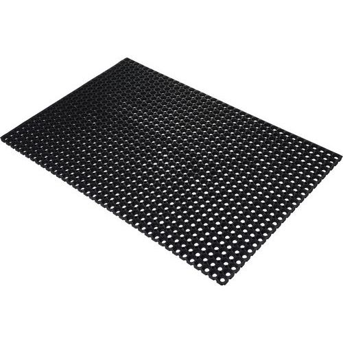 Coba - Tapis d'entrée Antidérapant Caoutchouc Noir 1m x 1.5m - 23mm Épaisseur - Idéal pour Sécurité et Durabilité