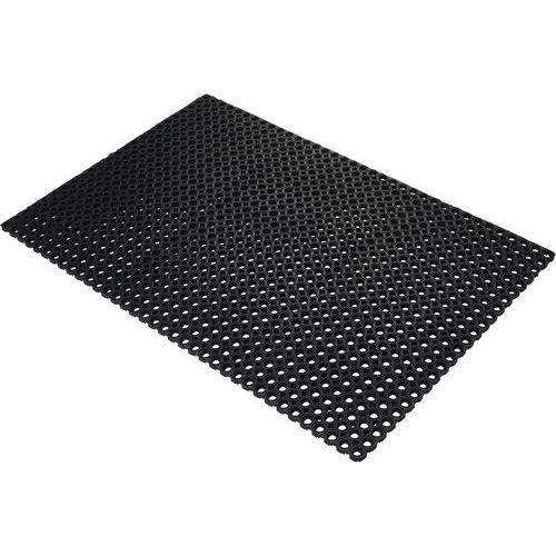 Coba - Tapis d'entrée Antidérapant Caoutchouc Noir 40x60cm - 17mm d'épaisseur - Idéal pour extérieur