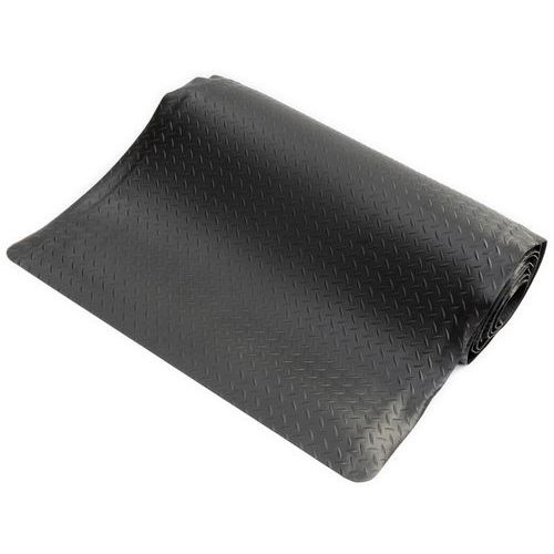 Coba - Tapis anti-fatigue Deckplate Noir Vinyle 1500mm - Mètre linéaire, Antidérapant, Confort Industriel