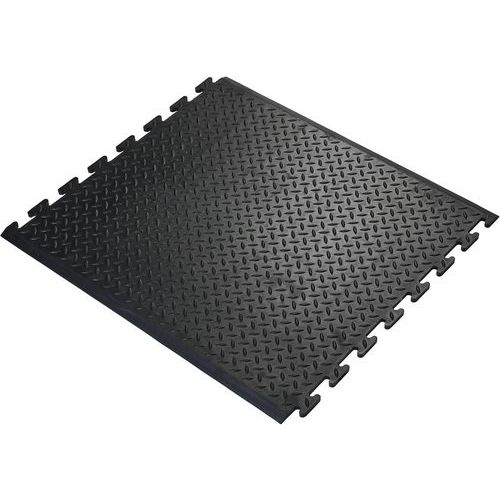 Coba - Tapis anti-fatigue Comfort-Lok - 0,7m x 0,8m - Noir - Caoutchouc antidérapant