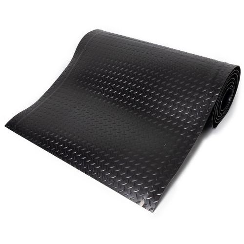 Coba - Tapis anti-fatigue Deckplate 1,2m Noir - Vinyle antidérapant - Confort et sécurité