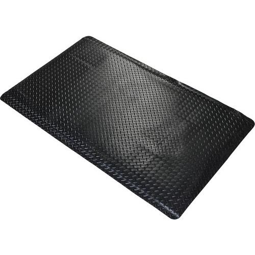 Coba - Tapis anti-fatigue Deckplate ReGen 70 - 0.9mx1.5m Noir - Vinyle antidérapant 15mm