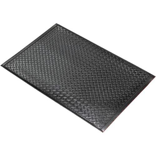 Coba - Tapis anti-fatigue Orthomat Diamond 0,6x0,9m Noir - PVC antidérapant - Confort et sécurité