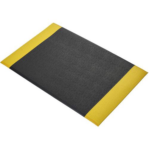 Coba - Tapis anti-fatigue Orthomat Premium - 0.9m x 1m - Noir/jaune - PVC - Antidérapant