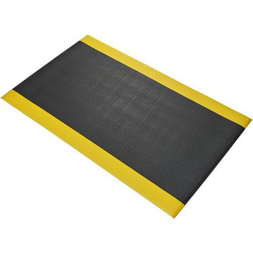 Coba - Tapis anti-fatigue polyvalent monocouche - 0,9m x 1,5m - Jaune/Noir - PVC antidérapant