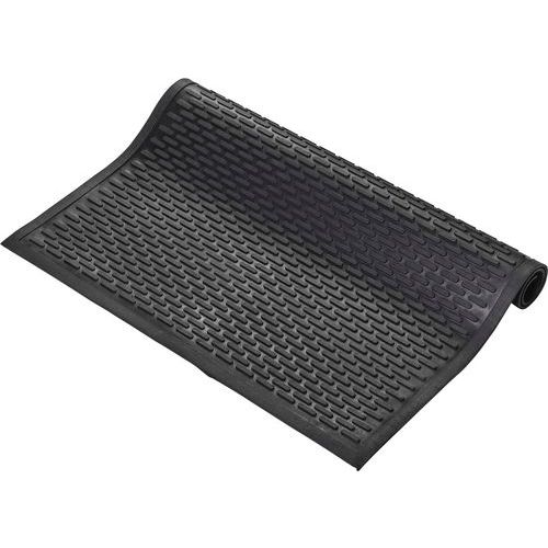 Coba - Tapis d'entrée antidérapant Cobascrape - 115x175 cm Noir - Caoutchouc Durable - Idéal Bureau