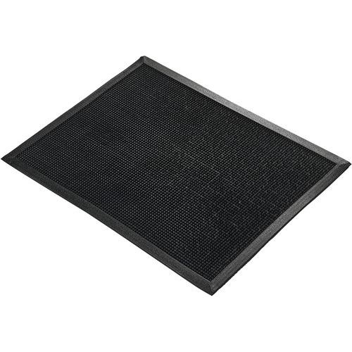 Coba - Tapis d'entrée 0,6x0,8m Noir - Caoutchouc Naturel Antidérapant - Idéal Bureau