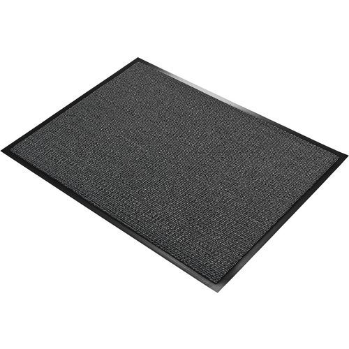 Coba - Tapis d'entrée Vyna-Plush 90x120cm Noir/Gris - Polypropylène résistant - Idéal intérieur/extérieur