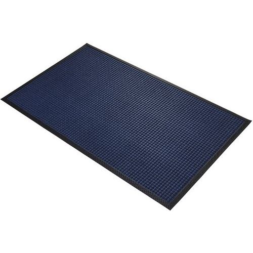 Coba - Tapis d'entrée Superdry 0,9x1,5m Bleu - Polypropylène résistant - Idéal bureaux et espaces collectifs
