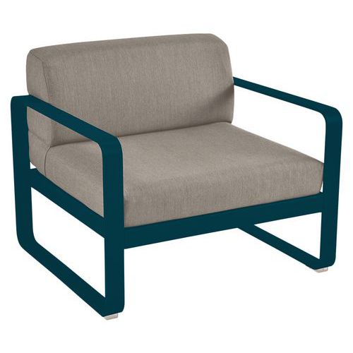 Fauteuil Bellevie Bleu Acapulco - Taupe Grisé