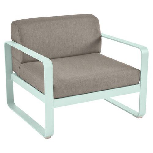 Fauteuil Bellevie Menthe Glaciale - Taupe Grisé
