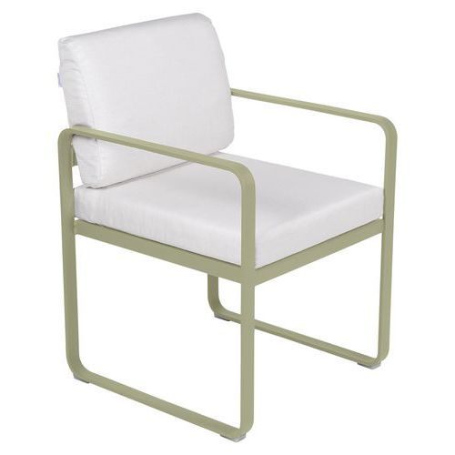 Fauteuil Repas Bellevie Vert Tilleul - Blanc Grisé