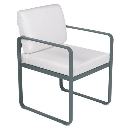 Fauteuil Repas Bellevie Gris Orage - Blanc Grisé